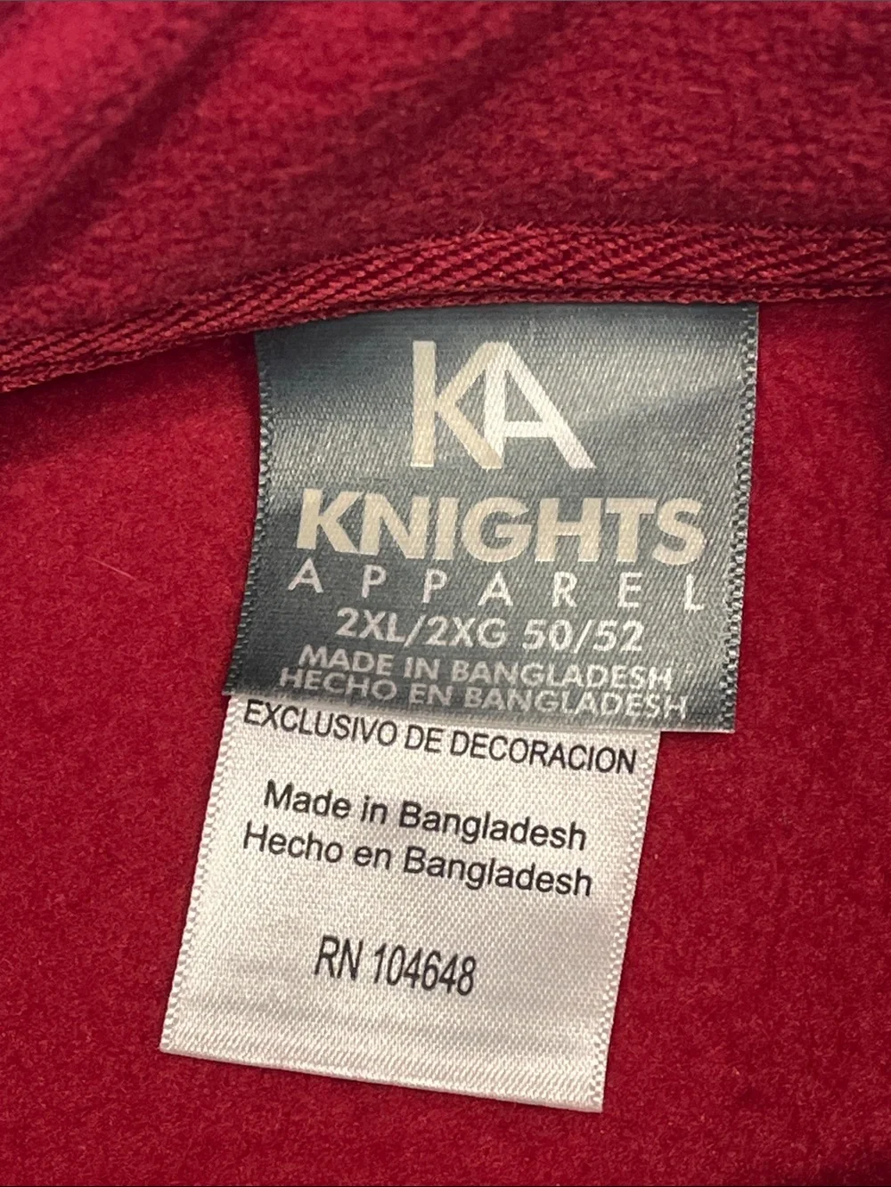 South Carolina Gamecocks Fleece Pullover 2XL Quarter Zip Red Gray Apparel - Picture 2 of 6